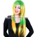 Women Cosplay Colorful Long Hair Wigs Lace Front Wig For Party Funny Female Wigs For Halloween thumbnail-4