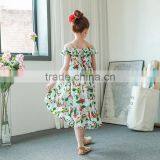 S17613A New Arrival Sleeveless Floral 2017 Summer Kids Girl Dress thumbnail-5