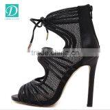 Wholesale Woman High Heel Sandals,Black Lace Up Sandals thumbnail-3