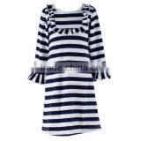 2017 Smocked Children Clothing Wholesale Girl Dresses Cotton Ruffle Bib Long Sleeve Dresses thumbnail-3