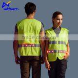 Cool Evening LED Lime Green Motorcycle Reflective Security Vest thumbnail-2