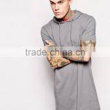 Super Longline T-Shirt With Hooded Skater Fit China Products thumbnail-2