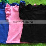 Wholesale 2017 Baby Girls Clothing Solid Color Flutter Icing Shirts Summer Hot Clothes Children Girl thumbnail-2