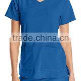 Women's V-neck Scrub Top Staff Nurse Uniform thumbnail-5
