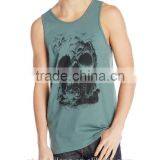 Adults Age Group Mens Good Quality Oem Service Custom Wholesale Skull Printing Gym Singlet/tank Top thumbnail-1