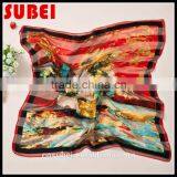 2015 Classic Female Pure Color Absorb Sweat, Antibacterial Silk Scarves thumbnail-1