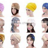Diamante Cotton Hair Bonnet Hat Muslim Hijab Head Wrap Headscarf thumbnail-5