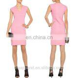 Wholesale Women Fashion Clothing Textured Cheap Sexy Pink Bandage Jersey Mini Dress thumbnail-1