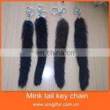 Hotsale Fashion Genuine Fur Mink Tail Key Chain thumbnail-1