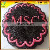 Round Leather 3D Effect Badges