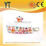 Custom High Quality Lovely Color Polka Dot Ribbon Chain Baby ,baby Pacifier Clip Factory for Sale Custom Child Pacifier thumbnail-1