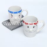 12 oz snow man ceramic coffee mugs