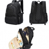 Custom Stylish Quilted Polyester 600d Changing Adult Baby Diaper Bag for Mother thumbnail-2