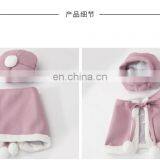Pet Cat Clothes Cape Christmas England Beret Garfield Woolen Pink Cloak Ladyfied thumbnail-6