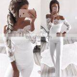 2020 Summer Sexy White Lace Sexy Backless Jumpsuit for Ladies thumbnail-4