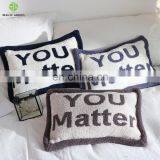 in Stock Wholesale Zero Defect Super Soft 100% Polyester Micro Feather Yarn Knit Baby Room Travel Throw Blanket Pillow Cushion thumbnail-6