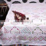 Handmade Ethnic Art Quilt Throw Cutwork Cotton Bedspread Home Decorative Indian Bedding Bedspread