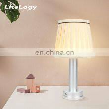 2021 New StyleLED Cordless Wireless Portable Fabric Table Lamp European Style Home Decor Table Lamp