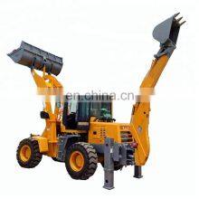 China Chinese Small Wheel Mini Tractor Excavator Digger Backhoe Loader for Sale thumbnail-4