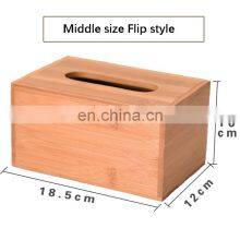 Durable Household Tissue Box Holder Round Square Rectangle Wooden Tissue Box thumbnail-5