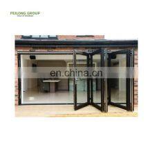 Folding Sliding Door System Aluminum Double Glazed Glass Folding Door Bifold Doors Aluminium Folding Patio