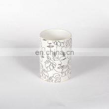 Portrait Black Ceramics Bathroom Decor Accessory Soap Dispenser Tumbler Soap Dish Toothbrush Holder Ceramic Bathroom Set thumbnail-4