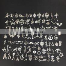 Vintage Mixed 100pcs Metal Charms Beads Handmade DIY Bracelet Pendant Necklace Jewelry Making Findings thumbnail-2