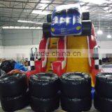 Double Lane Green Inflatable Pool Slide thumbnail-2