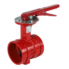 FM UL Fire Protection System PN10 PN16 DI Grooved Flanged Butterfly Valve Fire Fighting Butterfly Valve thumbnail-5