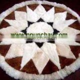 Baby Alpaca Rug Peru Round 43" thumbnail-1