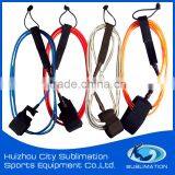 Surfing Leash, Assorted Colours, TPU Cord, Brass/Stainless Steel Swivel/Silk Printing Gard, Neoprene AnkleStrap