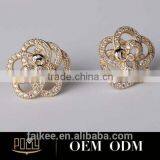 Creative Jewelry Lady's Silver Ring Flower Pistil Design Happy Back Earring Backs thumbnail-2