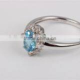 S925 Silver Wedding and Engagement Rings With Clear Zircon Green Stone Ruby Ring Women Jewelry thumbnail-3
