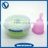 Top Quality Collapsible Menstrual Cup Pack 1 Cup 1 Portable Sterilizer Cup thumbnail-1