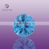 Wholesale Aaa Ocean Blue Round Cubic Zirconia Loose Stone