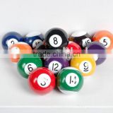 2014 high quality colorful rubber billiards ball