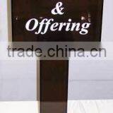 2015 Color Customized Acrylic Standing Donation Boxes With Different Logos thumbnail-3