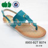 2016 Best Price Innovative Upper Design Trendy Flat Thong Sandal thumbnail-2