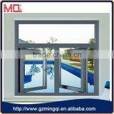 Duoble panel opening awning window curtain