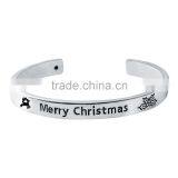 Merry Christmas Engraved Cuff Bracelet thumbnail-1