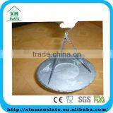 Slate Bird Plate Dark Gray Text Fill With Birdseed for a Feeder thumbnail-1