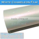 CARLIKE Brand Chameleon Pearl White Glossy PVC Film Red For Car Sticker thumbnail-2