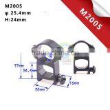 2 x High Profile See Through 25.4mm Scope Rings 21mm Picatinny Weaver Rail Mount thumbnail-1