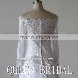 QUEEN BRIDAL Long Sleeve Wedding Dress Lace Beading Vestidos De Novia thumbnail-5
