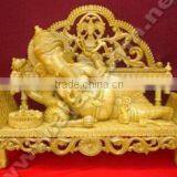 Lord Ganeshsa Wooden Statue thumbnail-1