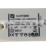 12V Constant Voltage LED Driver,6W LED Adaptor for Lighting,LED Desk-top Driver