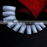 100pcs False UV Gel Full Natural White France Nail Art Tips Tool Curved Nail Tips