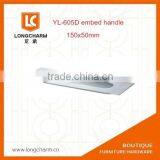 SS Long Rectangular Embed Wardrobe Handles Kitchen Handles Door Pull