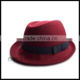High Quality Short Brim Wool Felt Formal Party Jazz Trilby Fedora Hat