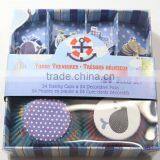 Decorative Paper Cupcake Set With Picks